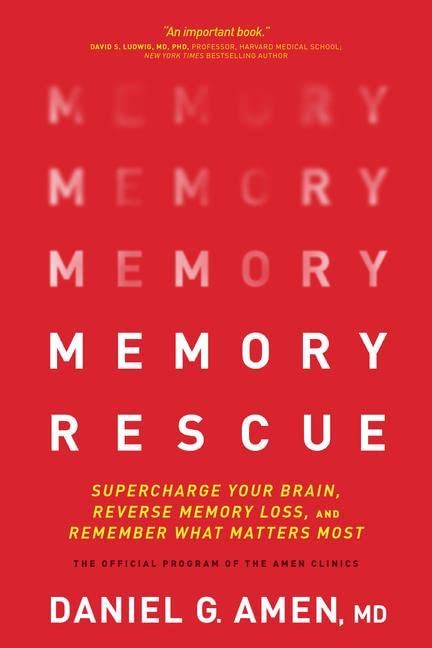 Red cover of Daniel G. Amen's Memory Rescue book