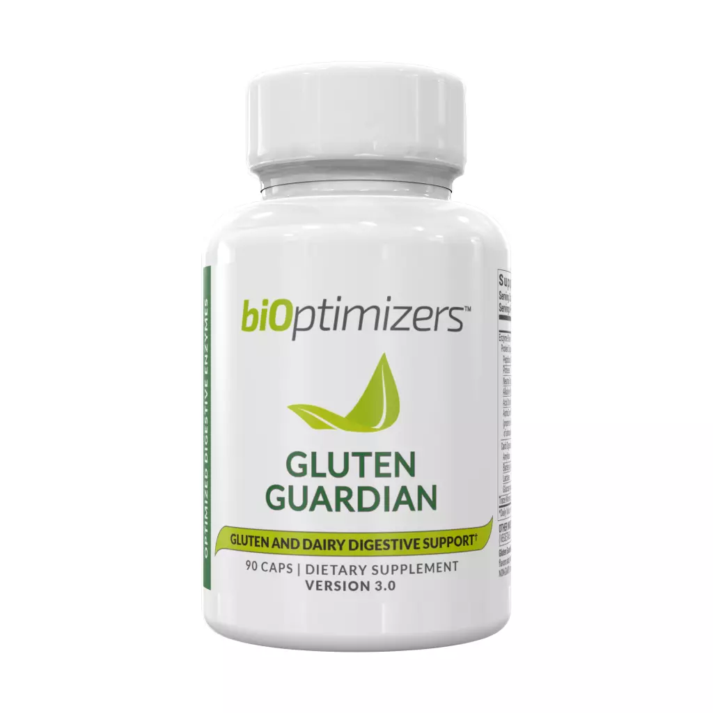 BiOptimizers Gluten Guardian digestive support supplement bottle