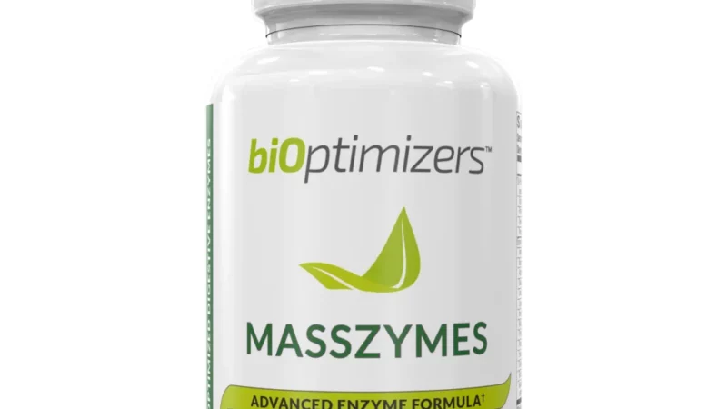 BiOptimizers MassZymes advanced enzyme formula supplement bottle