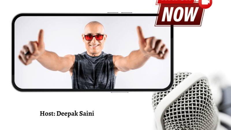 Deepak Saini Show podcast promotional graphic with host